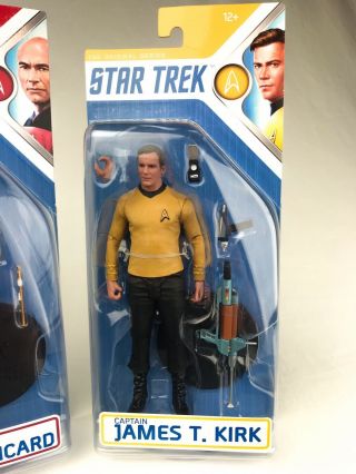 Star Trek Action Figures Captain Kirk & Picard Set McFarlane Toys 7 Inch NIB 4