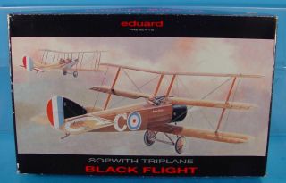 1/48 Scale Eduard 8020 Sopwith Triplane Black Flight Model Airplane Kit
