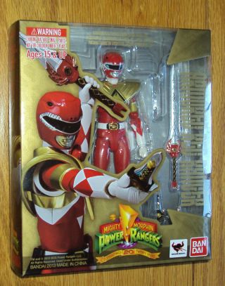 Bandai S.  H.  Figuarts Mighty Morphin Power Rangers Red Armored Ranger Figure