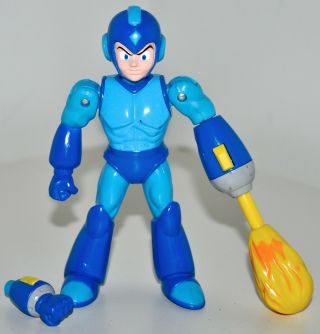 Vintage 90s 1994 Bandai Capcom Mega Man 5 " Action Figure Toy,  Fireball,  Arm