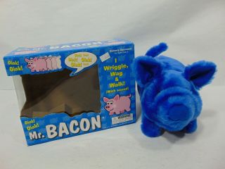 Westminster Mr.  Bacon Battery Operated Pig (blue) W/ Box 1998