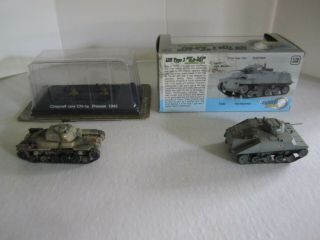 1/72 Ww2 Japanese Tanks,  Ijn Type 2 " Ka - Mi " And Chi - Nu Tank.  Diecast