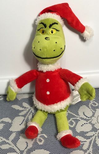 Dr.  Suess The Grinch Santa 11 " Plush Christmas Toy Ages 3 And Up 2017 Just Play