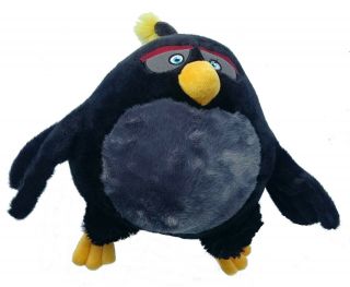 12  Angry Birds Movie Plush Black Bomb Bird Toy No Sound