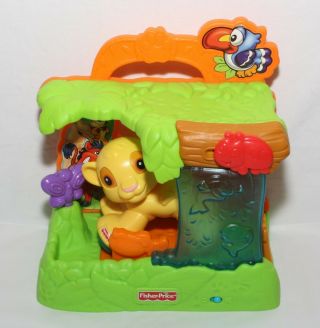 Disney Lion King Simba With Jungle Tote Fisher Price Animals