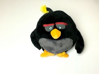 2015 Angry Birds Commonwealth Black Bomb With Sound Talking 11x10x9 Plush