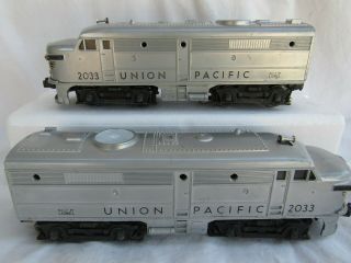 1952 - 54 Lionel Post - War 2033 Union Pacific Alco Aa Units - Powered & Dummy
