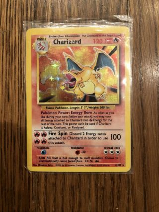 1999 Pokemon Charizard Base Set Unlimited Rare Holographic Card 4/102 Near