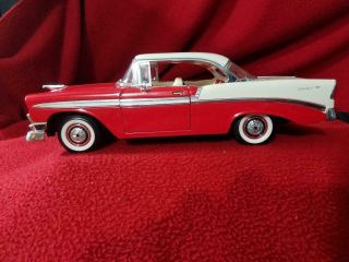 1:18 1956 Chevrolet Belair 2 Dr.  Ht.  Red White Parts