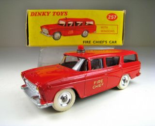 Dinky Toys 257 1958 Nash Rambler Fire Chief Station Wagon Near