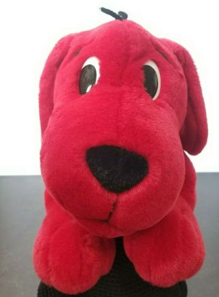 Jumbo Clifford The Big Red Dog Yellow Bone Tie 2000 Scholastic Plush 22 "