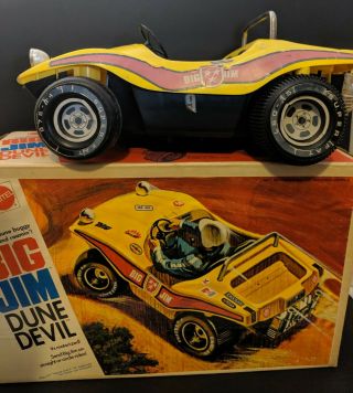 Vtg 1972 Big Jim 4346 Mattel Dune Devil Buggy Motorized Action Figure