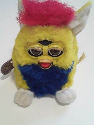 1999 Furby Babies Yellow Blue Pink Fur With Brown Eyes Model 70 - 940 Tiger