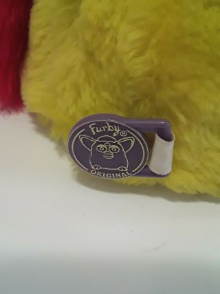 1999 Furby Babies Yellow Blue Pink Fur with Brown eyes Model 70 - 940 TIGER 4