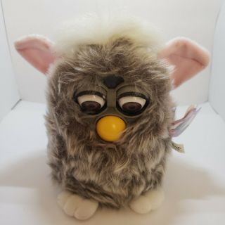 Furby 70 - 800 Series 1 Tiger Snowball Electronic Toy Grey White