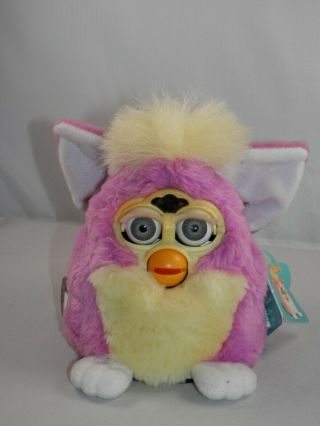 FURBY BABIES Purple & Yellow 1999 Tiger Electronics 70 - 940 with Tag 6