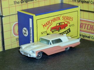 Matchbox Moko Lesney Ford Thunderbird 75 A3 Blue Base 20spw Sc2 Nm & Crafted Box