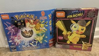 Nib Mega Construx Pokemon Evolution Every Eevee And Detective Pikachu Set