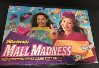 Electronic Mall Madness Shopping Spree Board Game Milton Bradley 1996 2