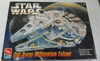 Amt Ertl Cut - Away Star Wars Millennium Falcon Model Kit (open Box)