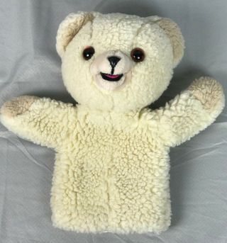 Snuggle Fabric Softener Cream/ivory Teddy Bear Puppet Stuffed Animal Plush 11 "
