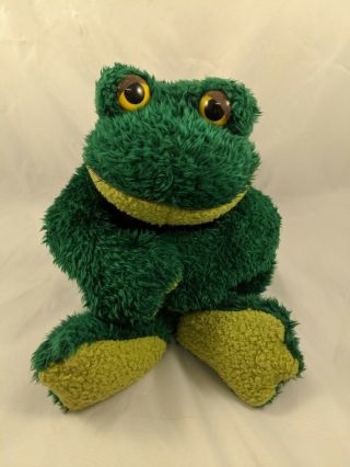 Russ Fleegle Green Frog Plush 15 " Stuffed Animal