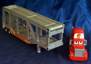 Disney Pixar Cars Mack Hauler Truck Car Transporter - Mattel - 2006 Hard To Find