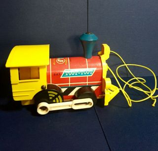 Vintage 1964 Fisher Price 643 Toot - Toot Locomotive Train Pull Toy Immaculate