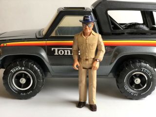 1979 Tonka Bronco Truck With Figure,  Spare Tire,  Jack And More