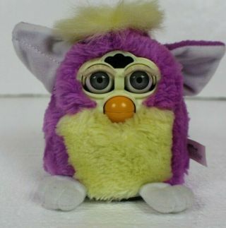Purple And Light Yellow Furby Baby And Great 1999 Tiger Electronics