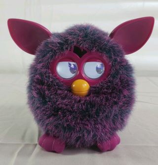 2012 Hasbro Furby Boom Pink Purple/blue Talking Interactive Pet Toy.