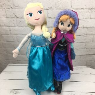 Nwt Disney Sisters Set Frozen Elsa & Anna Pillow Buddy Stuffed Plush Dolls Large