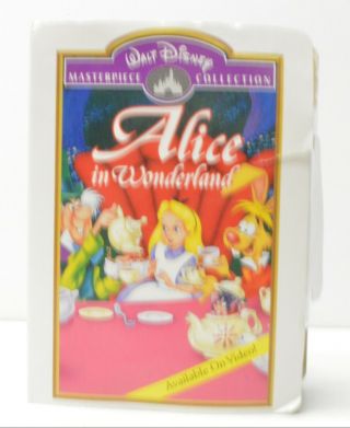 Disney Masterpiece Alice In Wonderland Figure Mcdonalds Happy Meal Toy Vhs 1995