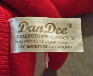 Dan Dee Collector ' s Choice Red & White Hearts Sock Monkey Plush Toy 22” 3