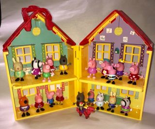 Peppa Pig House Deluxe Dollhouse W/ 20 Figures Doll Kids Girls Playset Toy