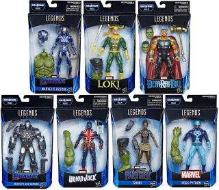 Marvel Legends Avengers Endgame 6 Inch Action Figure Baf Hulk Series - Set Of 8