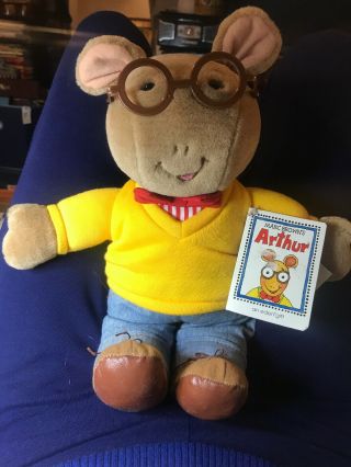 Arthur Doll Pbs Kids Plush By Eden,  Marc Brown 15”,  1996 Collected Doll Euc