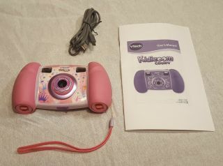 Pink Vtech Kidizoom Photo/movie Camera - 1.  3mp/4x Digital Zoom W/games Vg,