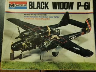 Monogram 1/48 P - 61 Black Widow 1974 W/ Shep Payne Tips For Building Dioramas