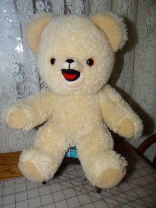 1985 Lever Brothers Snuggle Fabric Softener 13 " Plush Teddy Bear By Trudy