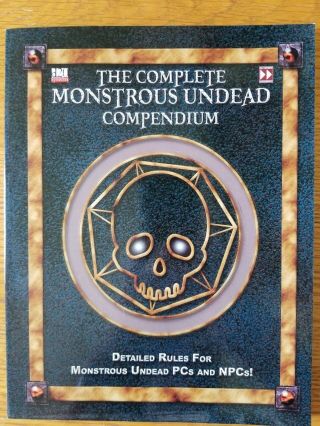 Complete Monstrous Undead Compendium Fast Forward D20 D&d 3rd Edition