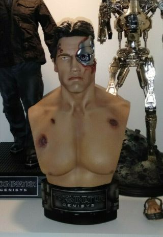 Terminator Genisys 1/2 Bust Statue Battle Damage Chronicle Collectibles 3
