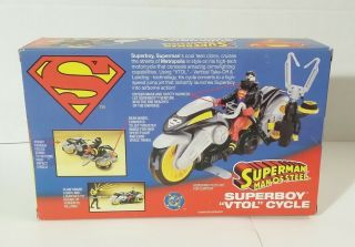 Vintage SUPERMAN Man of Steel Superboy VTOL Cycle Kenner 1995 motorcycle toy 2
