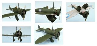 BOEING 281,  Chinese Air Force,  1938,  scale 1/72,  Hand - made plastic model 3