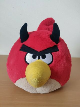 Angry Birds Seasons Halloween Red Devil Horns Plush Bird Animal 8 " Medium