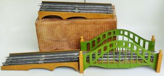 Lionel Standard Gauge Three Piece Tinplate Bridge With Ramps & Partial Box