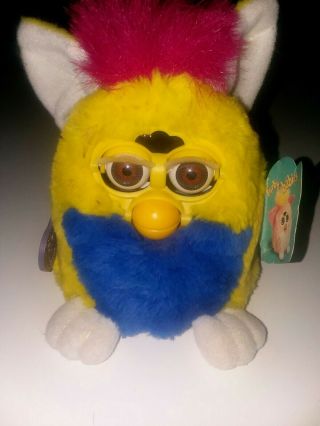 Tiger Furby Babies Collectible Toys 1999 Red,  Blue & Yellow Battery Operated