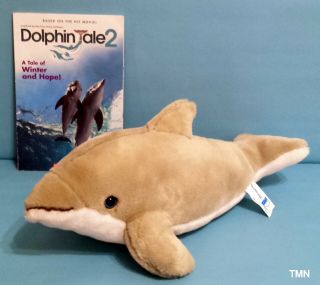 Kohls Cares Sea World Dolphin Plush 16 " Plush Stuffed Animal Toy W/ Sc Book