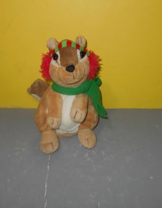 Sound N Light Animated Singing Chipmunk Muff Scarf We Wish You A Merry Christmas