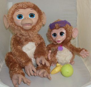 Hasbro Furreal Friends Cuddles My Giggly Monkey & Baby Cuddles Both With Bottles